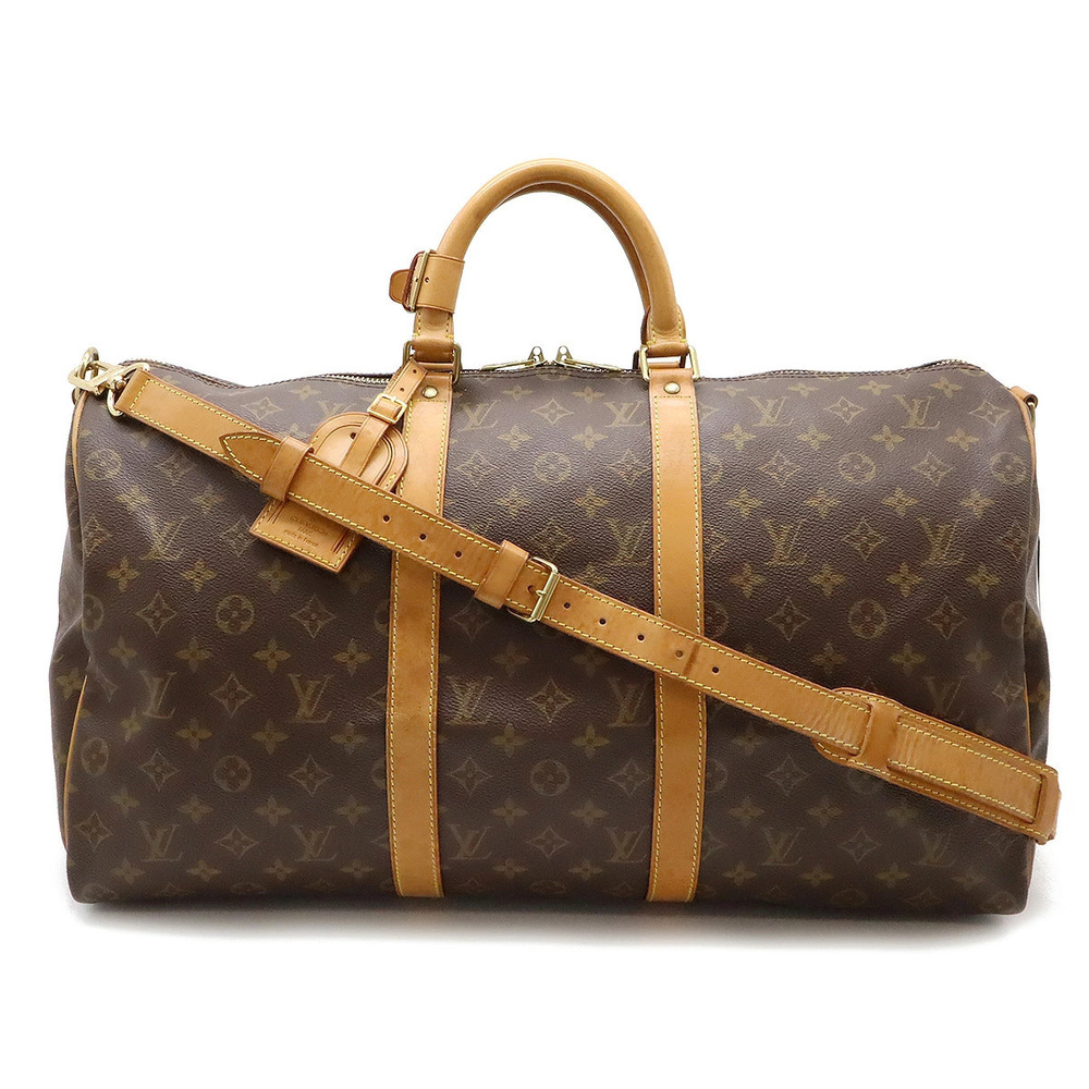 LOUIS VUITTON Monogram Keepall Bandouliere Boston Bag Travel Shoulder
